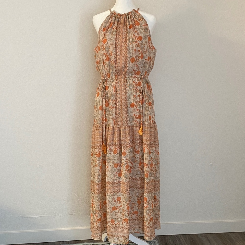 Floral Halter Maxi Dress